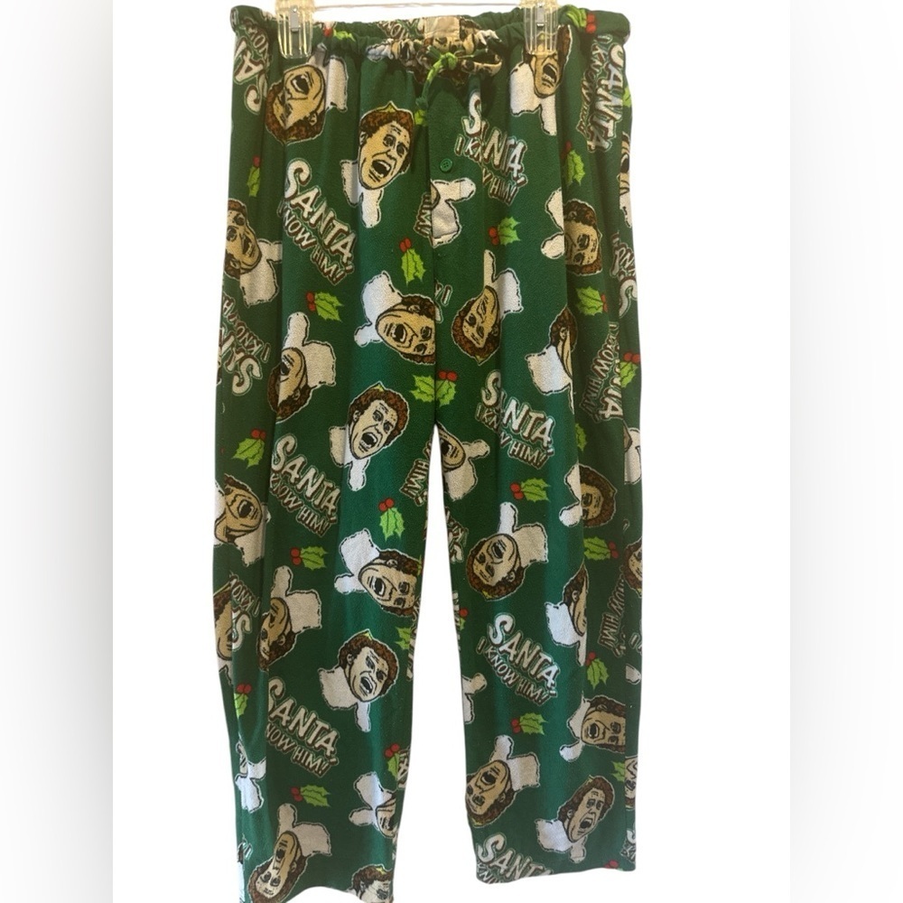 Elf The Movie Santa, I know Him! Flannel Pajamas Pants Men's